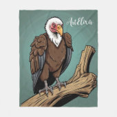 Vulture Realistic Zeichnend Print Fleecedecke (Vorderseite)