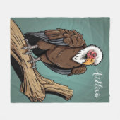Vulture Realistic Zeichnend Print Fleecedecke (Vorderseite (Horizontal))