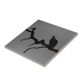 Vulture Silhouette Fliese (Seite)