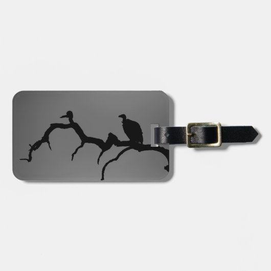 Vulture Silhouette Gepäckanhänger (Vorderseite horizontal)