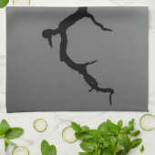 Vulture Silhouette Geschirrtuch (Gefaltet)