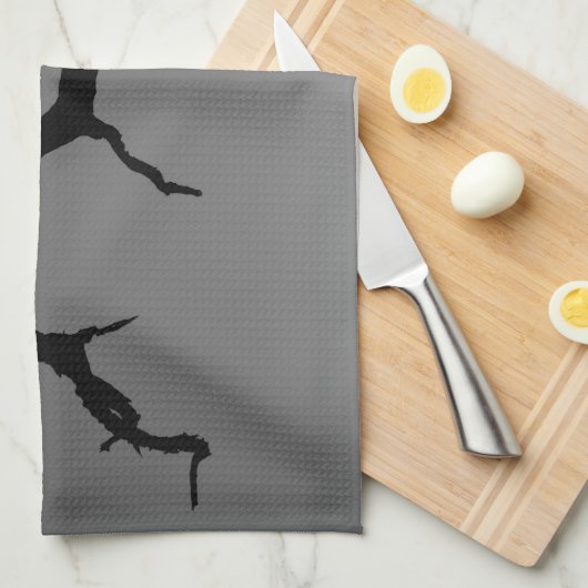 Vulture Silhouette Geschirrtuch (Viertel Falte)