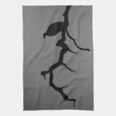 Vulture Silhouette Geschirrtuch (Vertikal)