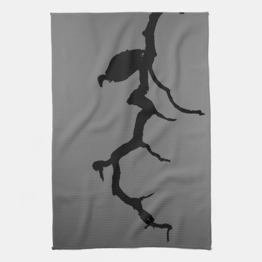 Vulture Silhouette Geschirrtuch (Vertikal)