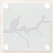 Vulture Silhouette Glasuntersetzer (Rückseite)