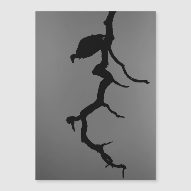 Vulture Silhouette Magnetkarte (Vorderseite)