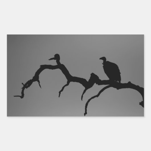 Vulture Silhouette Rechteckiger Aufkleber (Vorderseite)