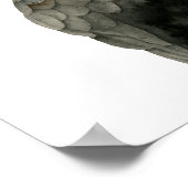 Vulture Watercolor-Malerei Poster (Ecke)