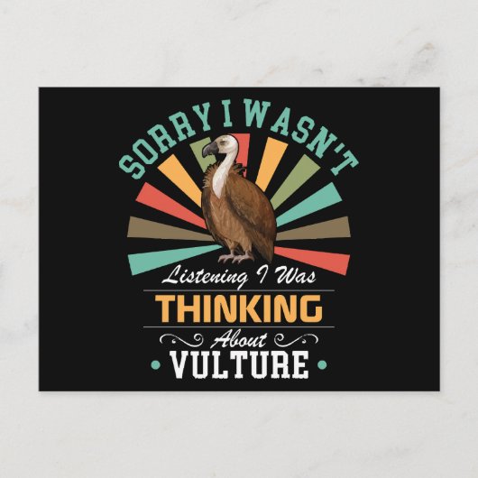 Vulturliebhaber Sorry, dass ich nicht hörte, ich w Postkarte (Vorderseite)