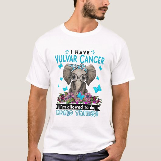 Vulvar Cancer Awareness Month Ribbon Geschenke T-Shirt (Vorderseite)