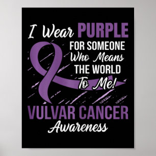 Vulvar Cancer Ribbon jemand, der World to m Poster