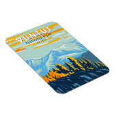 Vuntut National Park Canada Travel Art Vintag Magnet (Rechte Seite)