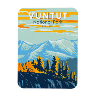 Vuntut Nationalpark Kanada Reise Kunst Vintage Magnet