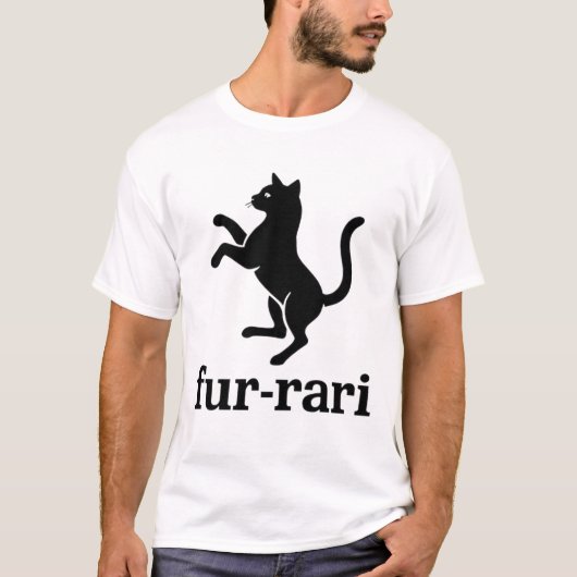 Vur-rari Cat Logo Parody Design T-Shirt (Vorderseite)