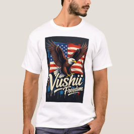 Vushii Eagle Freedom Grafik T-Shirt