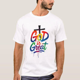 Vushii Gott ist großartig Grafik T-Shirt