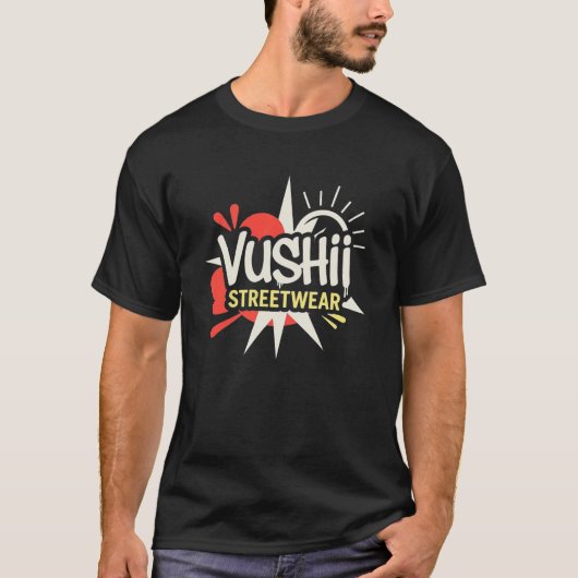 Vushii Streetwear Graphic  T-Shirt (Vorderseite)