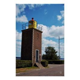 Vuurtoren voor scheepvaart in Willemstad Nederland Poster