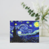 vVan Gogh Starry Night Fine Art Postkarte (Stehend Vorderseite)