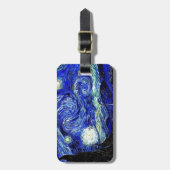 vVan Gogh sternenklare Nachtschöne Kunst Gepäckanhänger (Vorderseite vertikal)