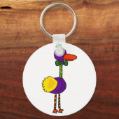 VW-Colorful Funny Dodo Bird Cartoon Schlüsselanhänger (Vorderseite)