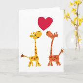 VW - Funny Giraffe Liebe Cartoon Karte (Gelbe Blume)