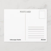 VW Käfer Postkarte (Rückseite)