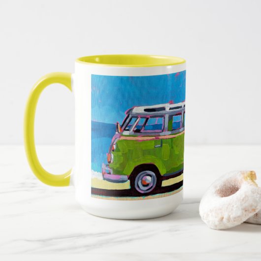 VW Van Painting - Gift for VW Lovers Tasse (Mit Donut)