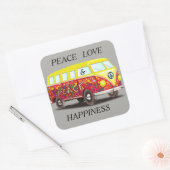 VWBus Quadratischer Aufkleber (Umschlag)