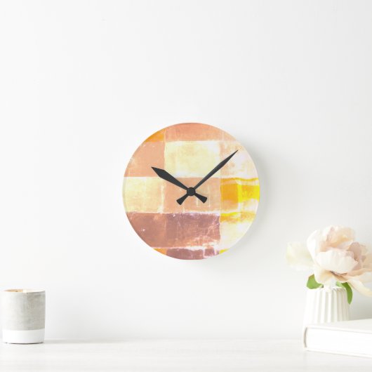 Vwndretti Yellow Soft Colors Runde Wanduhr (Zuhause)