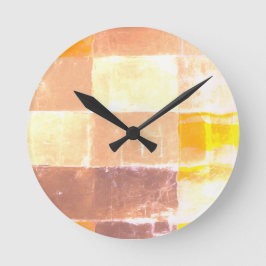 Vwndretti Yellow Soft Colors Runde Wanduhr