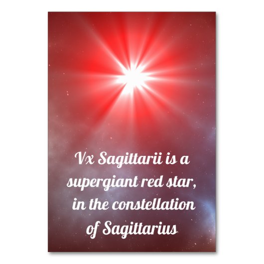 VX Sagittarii Tischnummer (Rückseite)