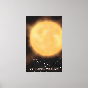VY Canis Majoris Sonne Weltraum-Kunstposter. Leinwanddruck