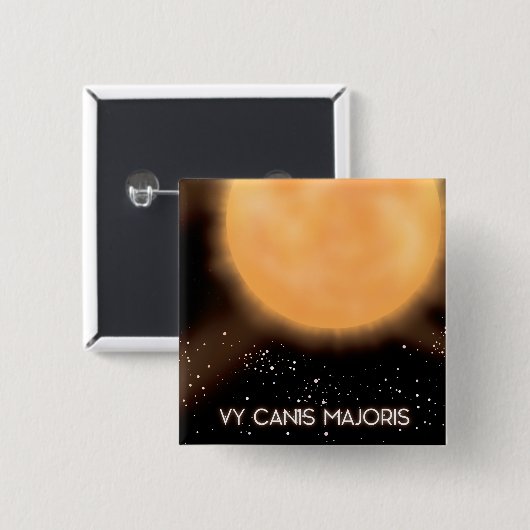 VY Canis Majoris Sun Weltraumkunstposter. Button (Vorne & Hinten)