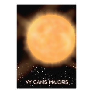 VY Canis Majoris Sun Weltraumkunstposter. Fotodruck