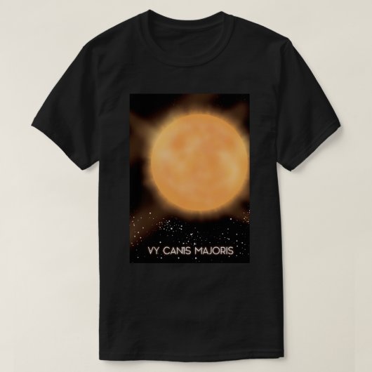 VY Canis Majoris Sun Weltraumkunstposter. T-Shirt (Design vorne)