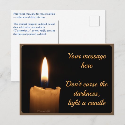 Vykort — Candle Postkarte (Vorne/Hinten)