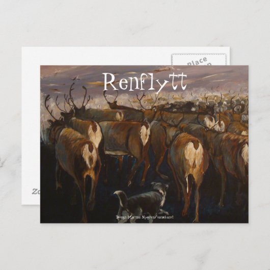 Vykort med samisk design postkarte (Vorne/Hinten)