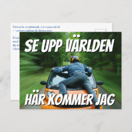 Vykort — Se upp världen Postkarte