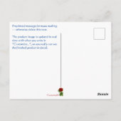 Vykort — Woman in red Postkarte (Rückseite)