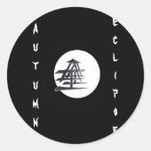Vynl Eclipse Runder Aufkleber (Vorderseite)