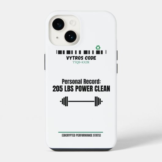 VYTROS "Encrypted Performance Stats" iPhone Case Hülle (Rückseite)