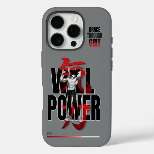 VYTROS "WILLPOWER" Ästhetische Fitness Case-Mate iPhone Hülle (Rückseite)