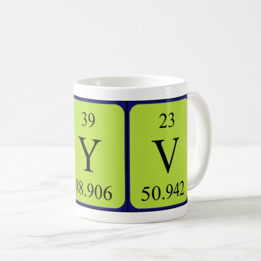 Vyv Periodenname Tasse (VorderseiteRechts)