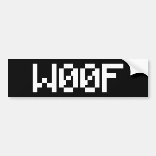 W00F [Leetspeak Animal Sounds] Autoaufkleber (Vorne)
