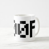 W00F [Leetspeak Animal Sounds] Kaffeetasse (VorderseiteRechts)