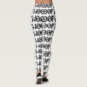 W00F [Leetspeak Animal Sounds] Leggings (Rückseite)