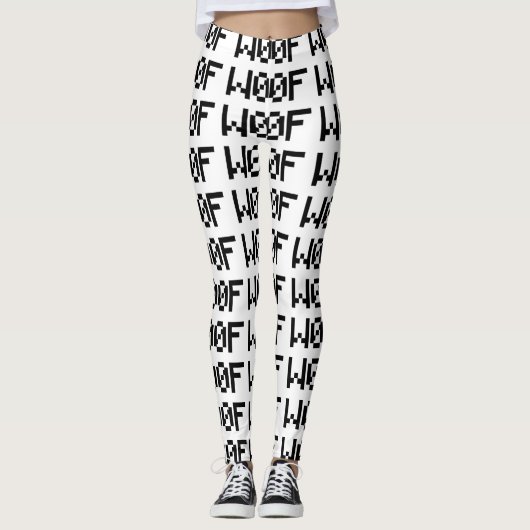 W00F [Leetspeak Animal Sounds] Leggings (Vorderseite)