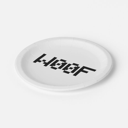 W00F [Leetspeak Animal Sounds] Pappteller (Schrägansicht)