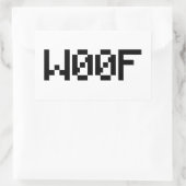 W00F [Leetspeak Animal Sounds] Rechteckiger Aufkleber (Tasche)